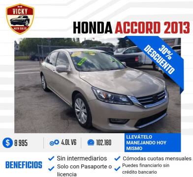 2013 Honda Accord for sale at Vicky Auto Sales llc in Miami FL