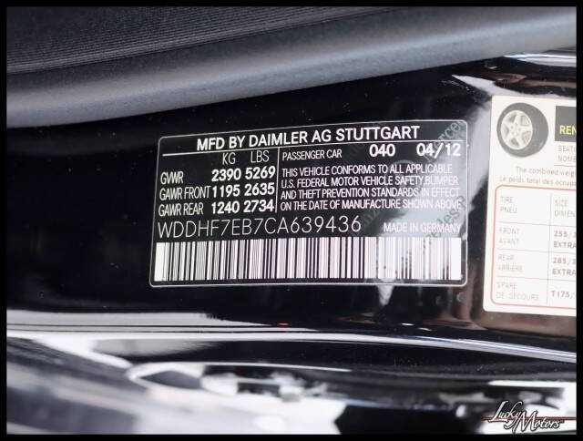 2012 Mercedes-Benz E-Class E 63 AMG