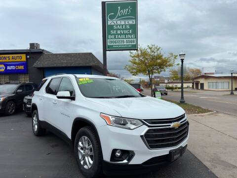 2021 Chevrolet Traverse for sale at Jon's Auto in Marquette MI