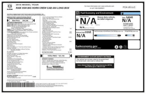2016 RAM 3500 Big Horn