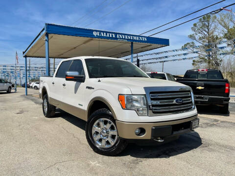 2013 Ford F-150 for sale at Quality Investments in Tyler TX
