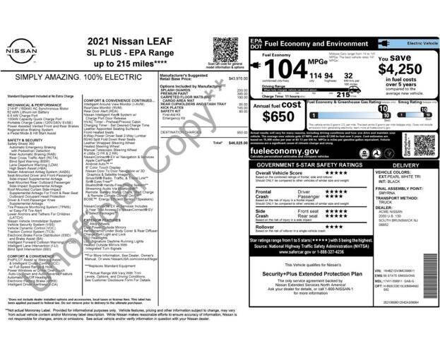 2021 Nissan LEAF SL PLUS