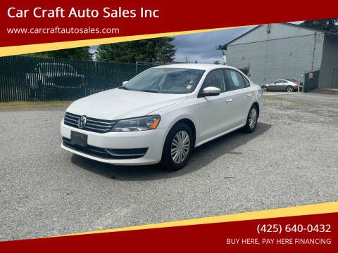 2014 Volkswagen Passat for sale at Car Craft Auto Sales Inc in Lynnwood WA