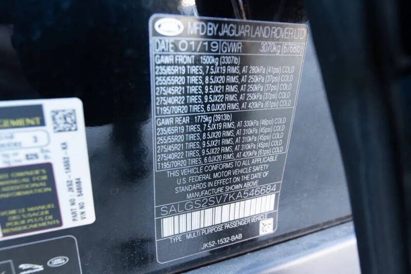 2019 Land Rover Range Rover HSE