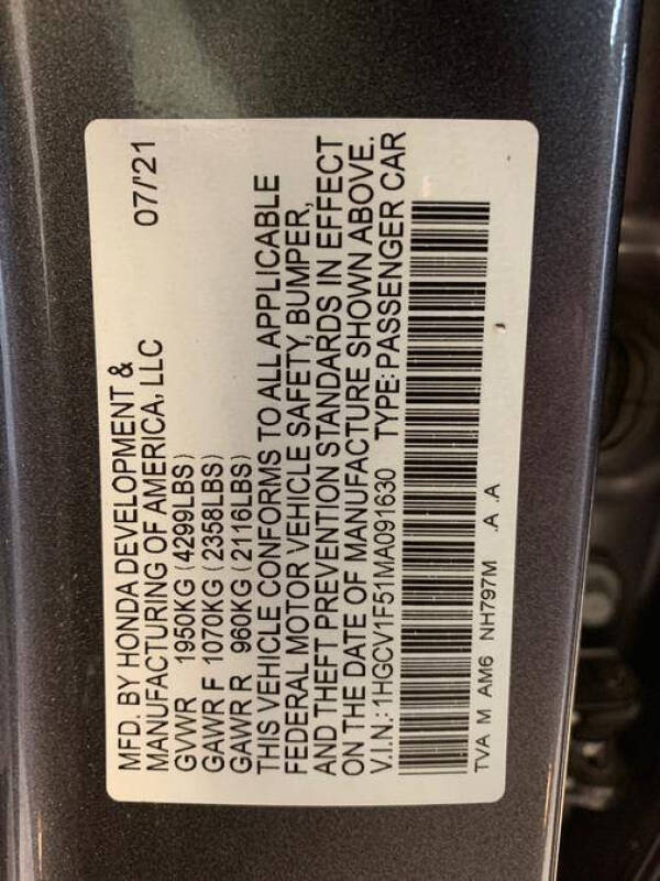 2021 Honda Accord EX-L