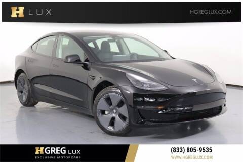 2022 Tesla Model 3 for sale at HGREG LUX EXCLUSIVE MOTORCARS in Pompano Beach FL