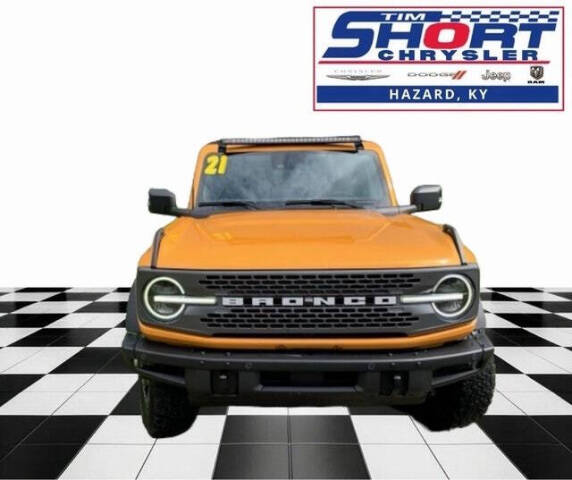 Used 2021 Ford Bronco 4-Door Badlands with VIN 1FMEE5DH9MLA61755 for sale in Hazard, KY