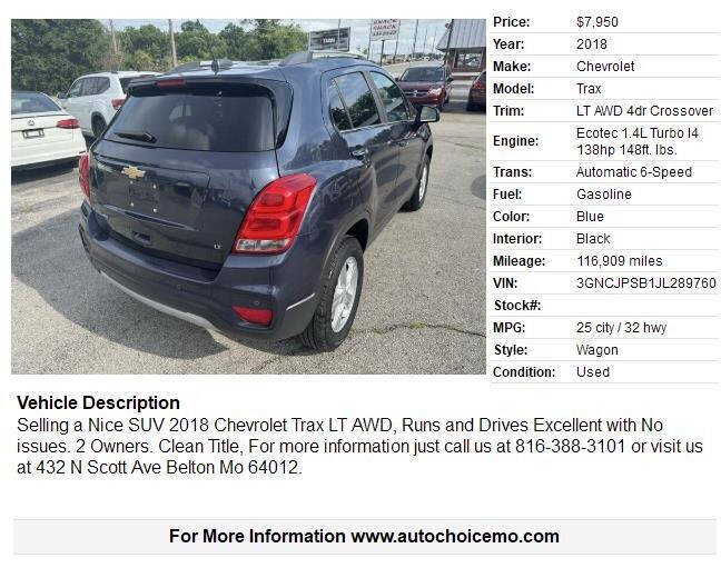 2018 Chevrolet Trax LT