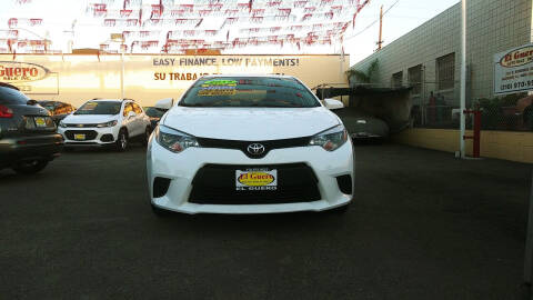 2015 Toyota Corolla for sale at El Guero Auto Sale in Hawthorne CA