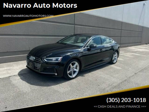2018 Audi A5 Sportback for sale at Navarro Auto Motors in Hialeah FL
