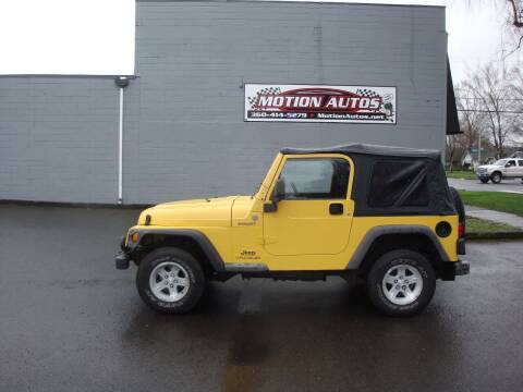 2004 Jeep Wrangler for sale at Motion Autos in Longview WA