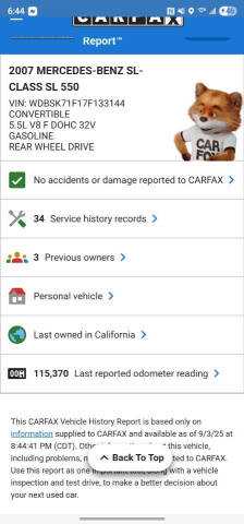 2007 Mercedes-Benz SL-Class SL 550