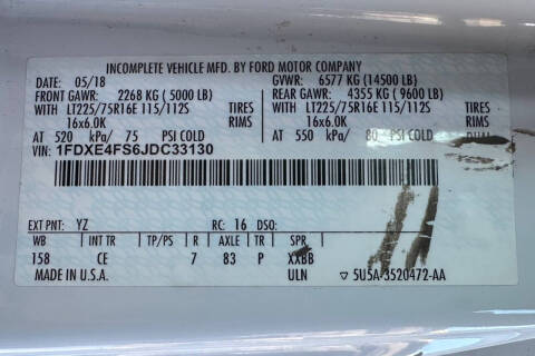 2018 Ford E-Series E-450 SD