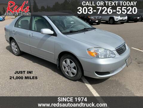 2008 Toyota Corolla for sale at Red's Auto and Truck in Longmont CO
