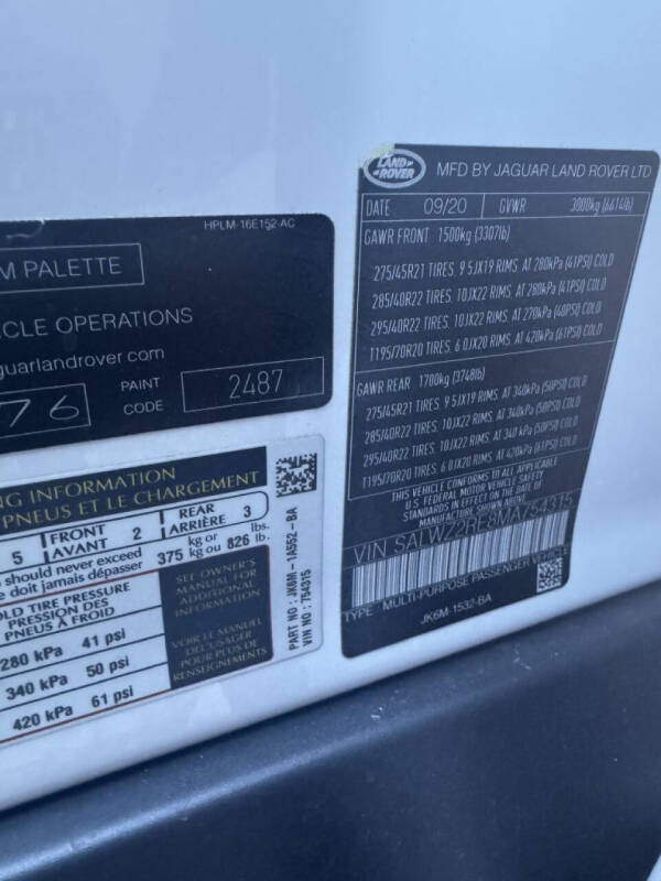 2021 Land Rover Range Rover Sport SVR