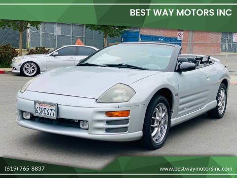 2002 Mitsubishi Eclipse Spyder for sale at BEST WAY MOTORS INC in San Diego CA