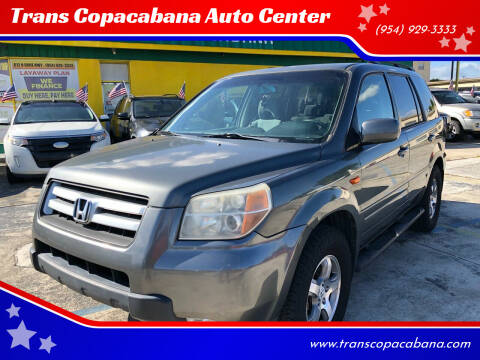 2007 Honda Pilot for sale at Trans Copacabana Auto Center in Hollywood FL