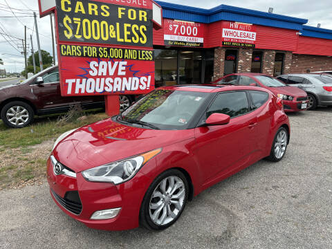 2013 Hyundai Veloster for sale at HW Auto Wholesale in Norfolk VA