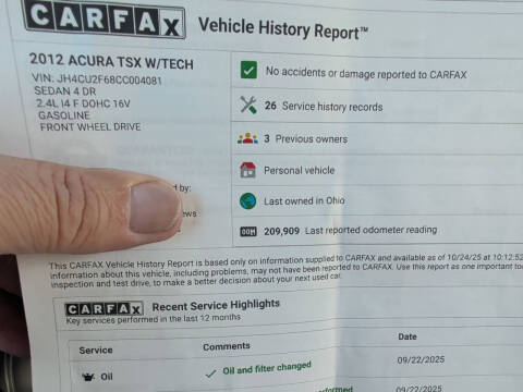 2012 Acura TSX w/Tech