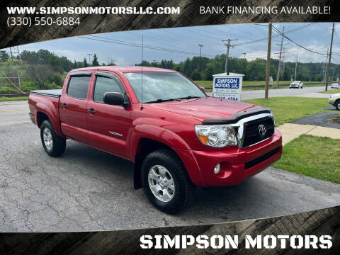 2010 Toyota Tacoma for sale at SIMPSON MOTORS in Youngstown OH