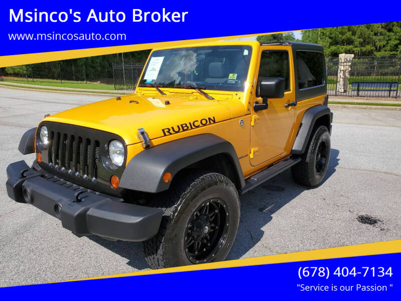 2012 Jeep Wrangler for sale at Msinco's Auto Broker in Snellville GA