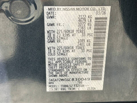 2016 Nissan Rogue SL