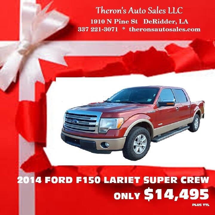 2014 Ford F-150 for sale at Theron's Auto Sales, LLC in Deridder, LA