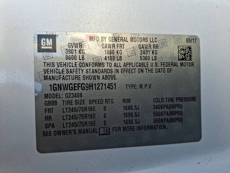 2017 Chevrolet Express LS 2500