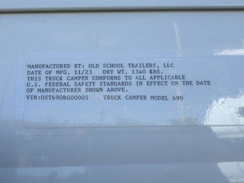 2026 Old School Trailers Truck Camper 690