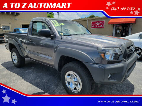 2013 Toyota Tacoma for sale at A TO Z  AUTOMART in West Palm Beach FL
