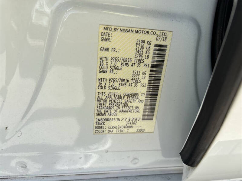 2018 Nissan Frontier SV