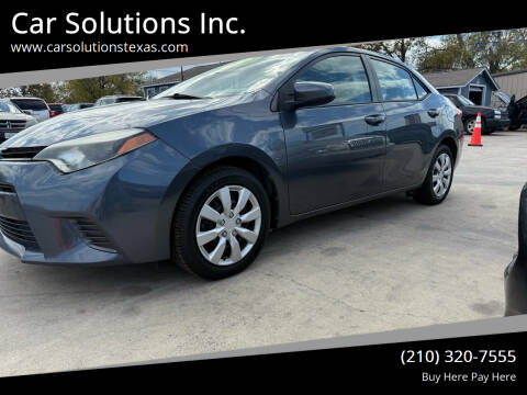 2015 Toyota Corolla for sale at Car Solutions Inc. in San Antonio TX