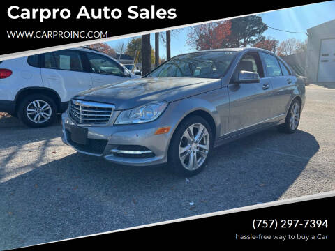 2013 Mercedes-Benz C-Class for sale at Carpro Auto Sales in Chesapeake VA