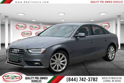 2013 Audi A4 for sale at Best Bet Auto in Livonia MI