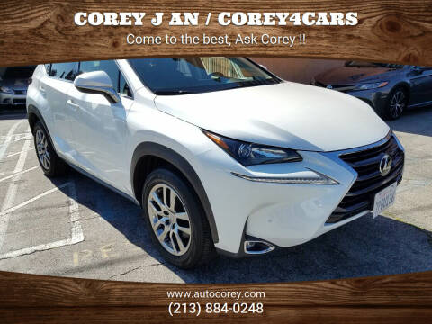 2016 Lexus NX 200t for sale at WWW.COREY4CARS.COM / COREY J AN in Los Angeles CA