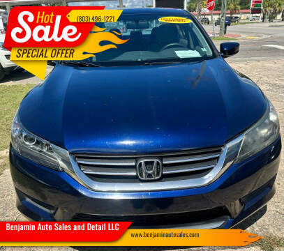 2013 Honda Accord for sale at Benjamin Auto Sales and Detail LLC in Holly Hill SC