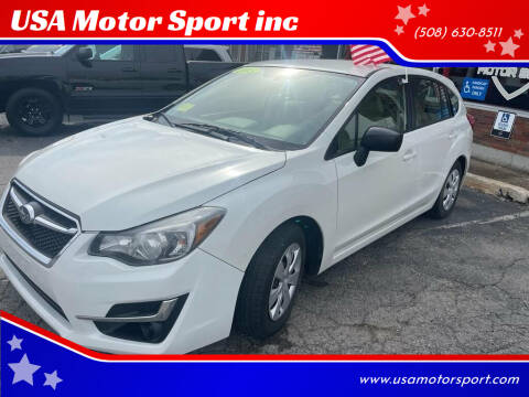 2015 Subaru Impreza for sale at USA Motor Sport inc in Marlborough MA