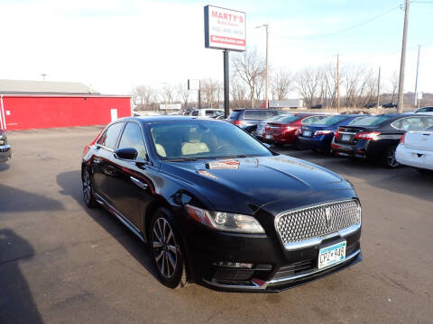 2017 Lincoln Continental for sale at Marty's Auto Sales in Savage MN
