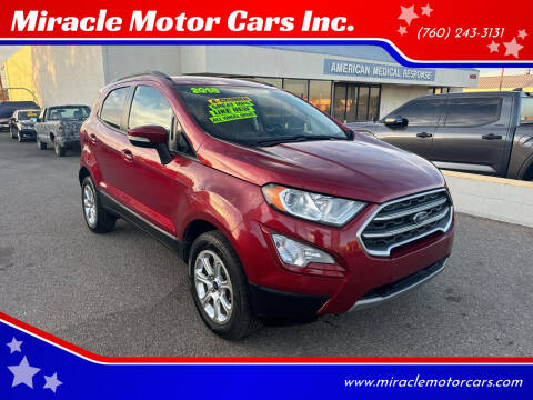 2018 Ford EcoSport for sale at Miracle Motor Cars Inc. in Victorville CA