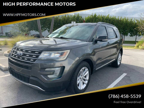 2016 Ford Explorer for sale at HIGH PERFORMANCE MOTORS in Hollywood FL