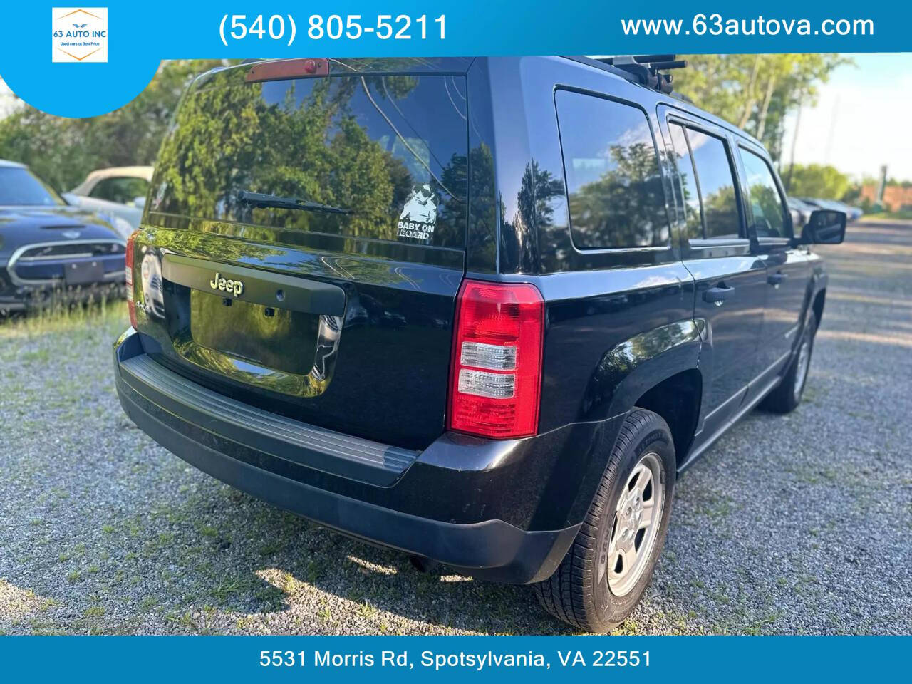 2012 Jeep Patriot for sale at 63 Auto Inc in Spotsylvania, VA