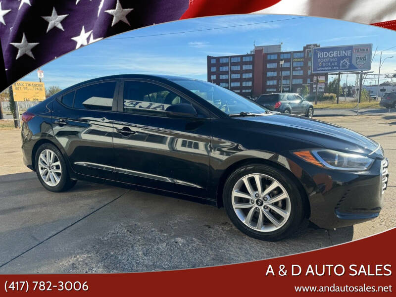 2017 Hyundai Elantra for sale at A & D Auto Sales in Joplin MO