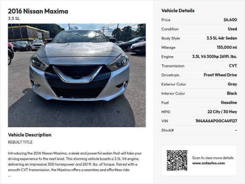 2016 Nissan Maxima