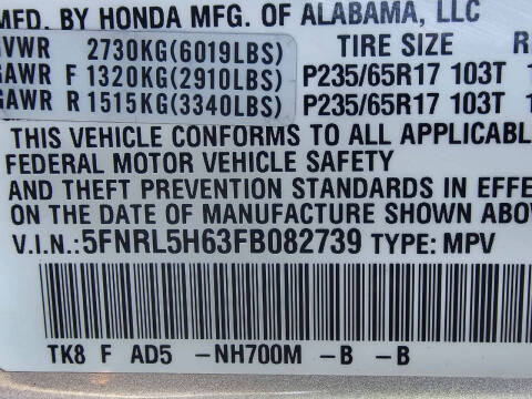 2015 Honda Odyssey EX-L w/Navi