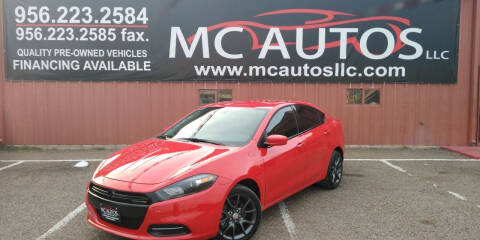 2016 Dodge Dart for sale at MC Autos LLC in Pharr TX