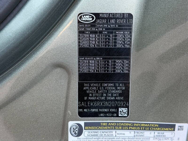 2022 Land Rover Defender 90 Standard