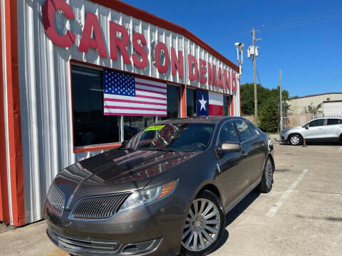 2015 Lincoln MKS for sale at Cars On Demand 3 in Pasadena TX