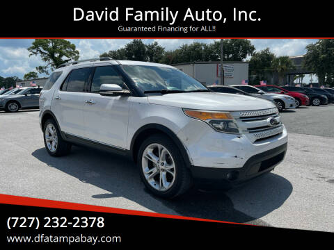 2015 Ford Explorer for sale at David Family Auto, Inc. in New Port Richey FL