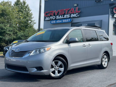 2017 Toyota Sienna for sale at Crystal Auto Sales Inc in Nashville TN