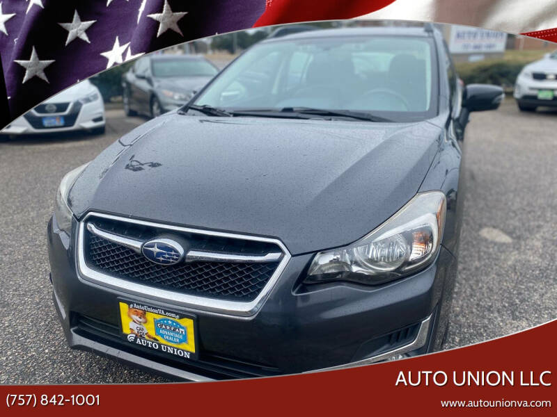 2016 Subaru Impreza for sale at Auto Union LLC in Virginia Beach VA